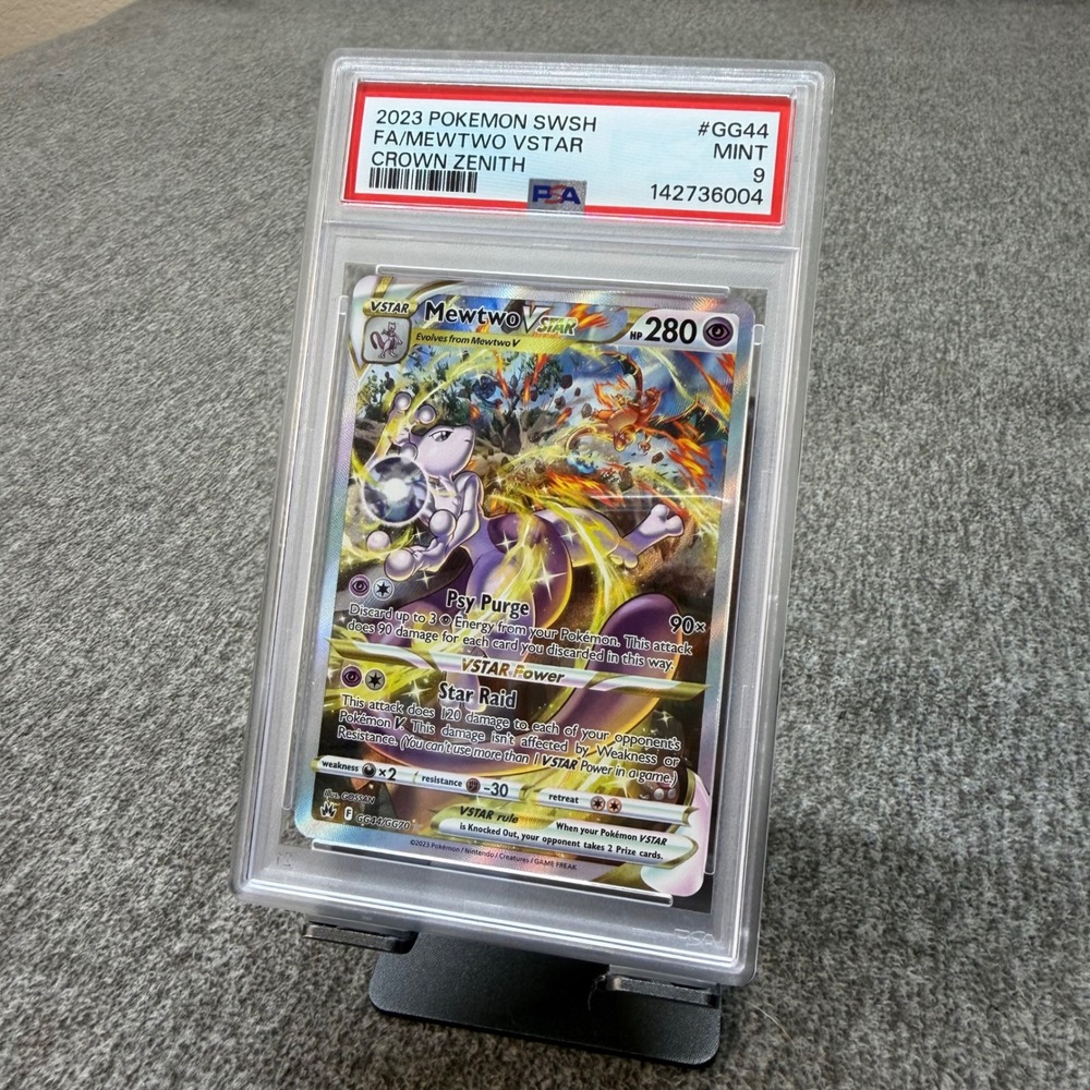PSA 9 Mewtwo VSTAR Crown Zenith Galarian Gallery GG44/GG70 Pokemon Card 2023